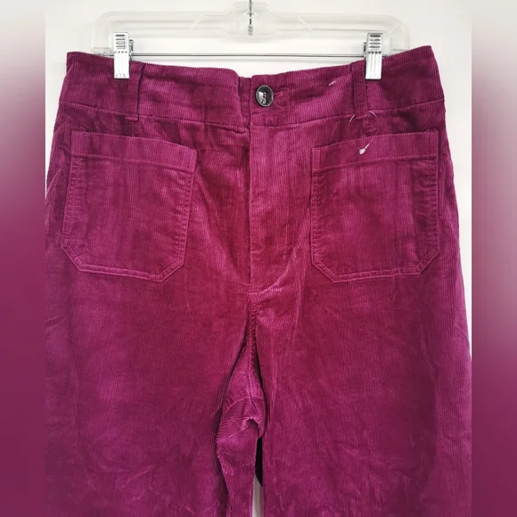 Anthropologie Burgundy Wide Leg Pants - Picture 8 of 16